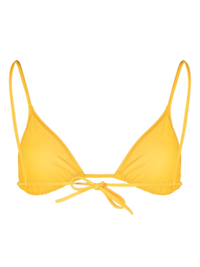 Shop Eres Mouna Triangle Bikini Top In Yellow