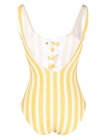 Shop Eres Destino One-piece Swimsuit In Yellow