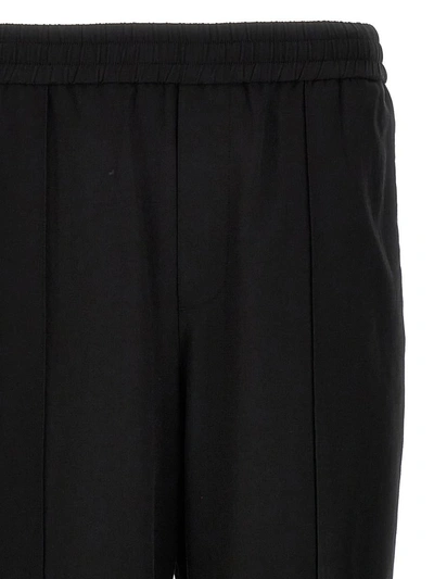 Shop Helmut Lang Ankle Drawstring Pants In Black