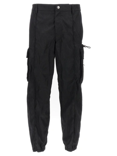 Shop Versace 'barocco' Pants In Black