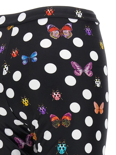 Shop Versace Butterflies & Ladybugs Polka Dot Leggings Black
