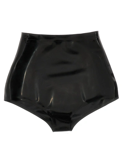 Shop Maison Margiela High Waist Latex Briefs Underwear, Body Black