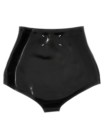 Shop Maison Margiela High Waist Latex Briefs Underwear, Body Black