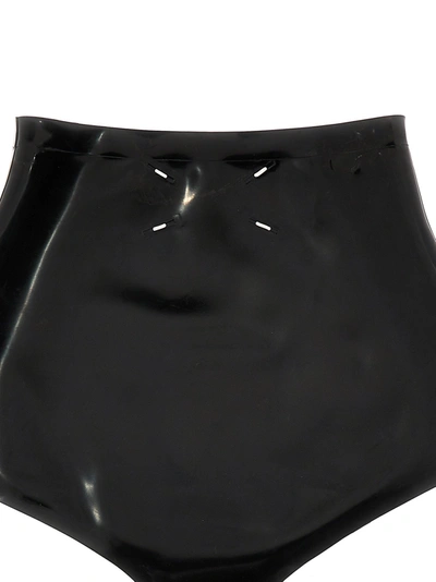 Shop Maison Margiela High Waist Latex Briefs Underwear, Body Black