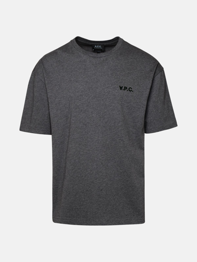 Shop Apc Joachem Gray Cotton T-shirt In Grey