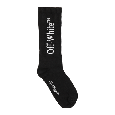 Shop Off-white Kids Arrow Cotton-blend Socks In Black