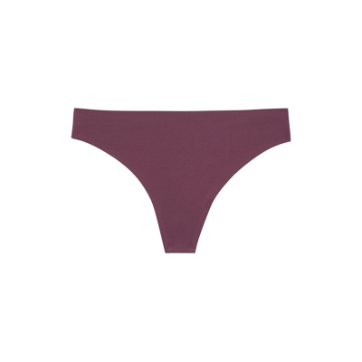 Shop Chantelle Soft Stretch Seamless Thong In Purple