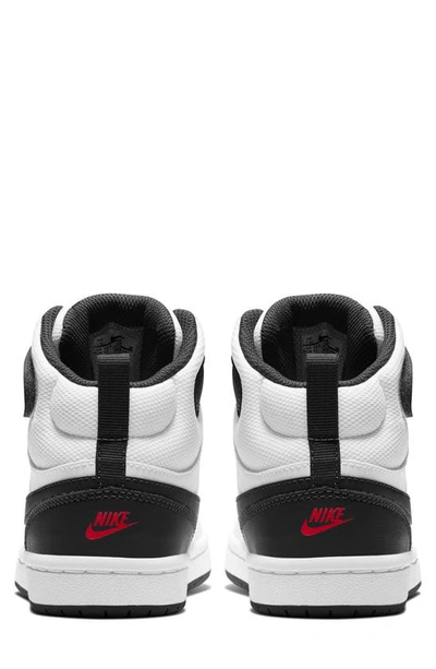 Shop Nike Court Borough Mid 2 Basketball Shoe In Black/ White