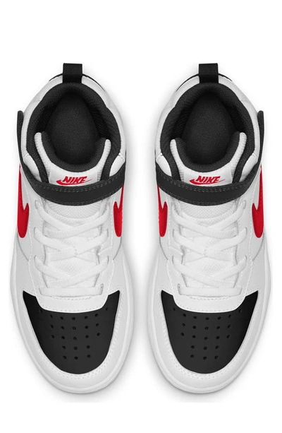 Shop Nike Court Borough Mid 2 Basketball Shoe In Black/ White