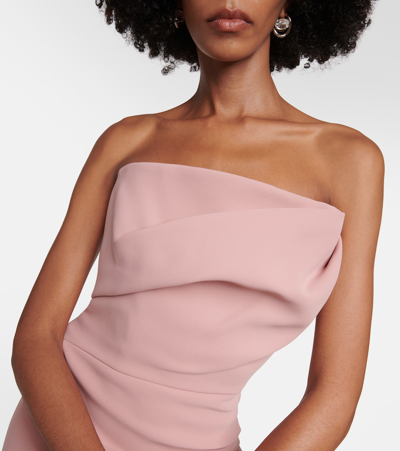 Shop Maticevski Suffix Off-shoulder Crêpe Gown In Pink