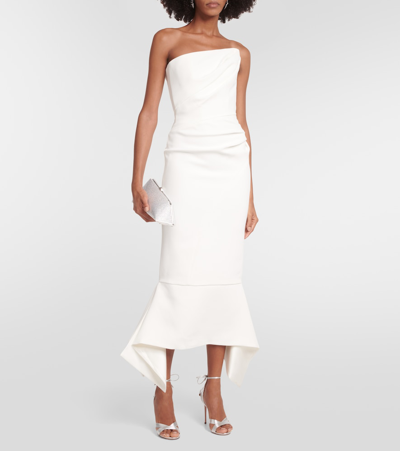 Shop Maticevski Suffix Off-shoulder Crêpe Gown In White