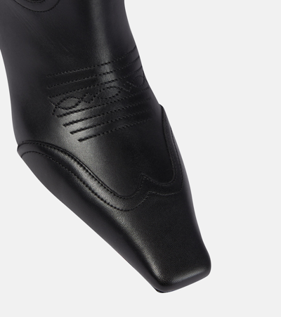 Khaite Dallas 45 Leather Knee-high Boots In Black