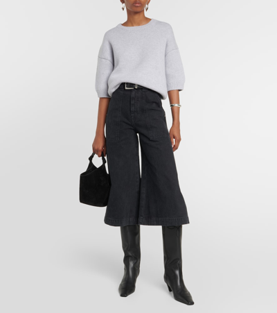 Khaite Dallas 45 Leather Knee-high Boots In Black