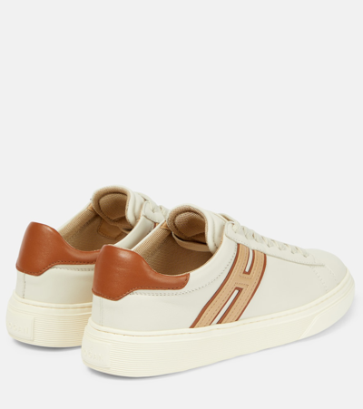 Shop Hogan H365 Leather Sneakers In White