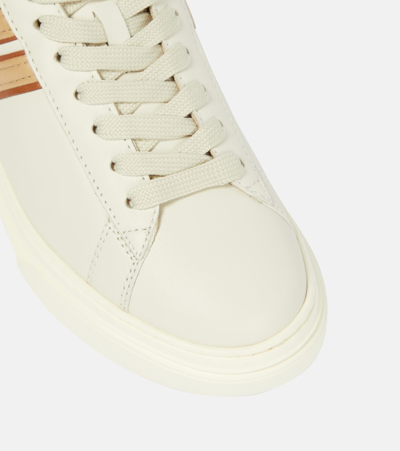 Shop Hogan H365 Leather Sneakers In White