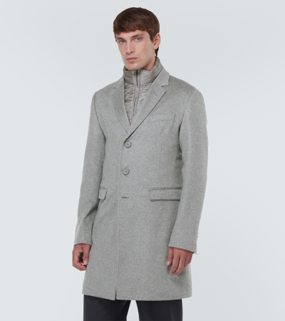 Shop Herno Convertible Cashmere Coat In Grey