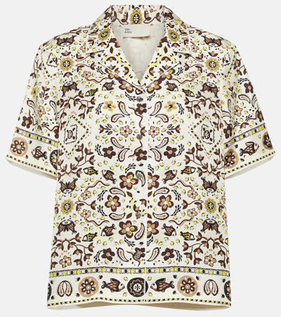 Shop Tory Burch Printed Silk Shirt In Multicoloured