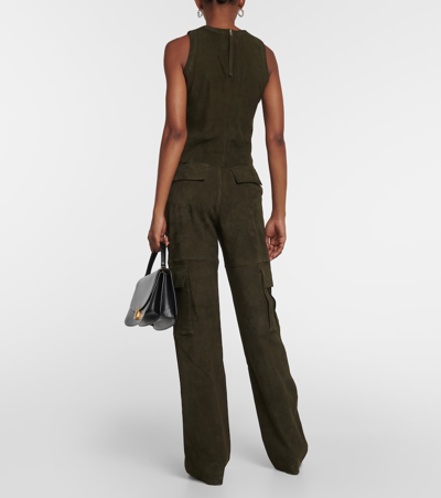 Shop Stouls Pam Suede Tank Top In Green