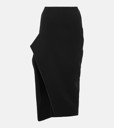 Shop Maticevski Narrate Side-slit Crêpe Pencil Skirt In Black