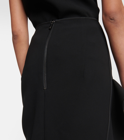 Shop Maticevski Narrate Side-slit Crêpe Pencil Skirt In Black