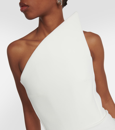 Shop Maticevski Dare Off-shoulder Crêpe Gown In White