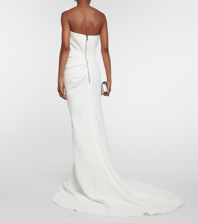 Shop Maticevski Dare Off-shoulder Crêpe Gown In White