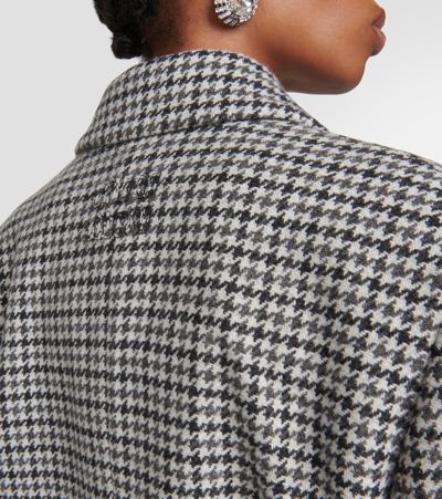 Miu Miu Single-breasted Virgin Wool Coat In Grey