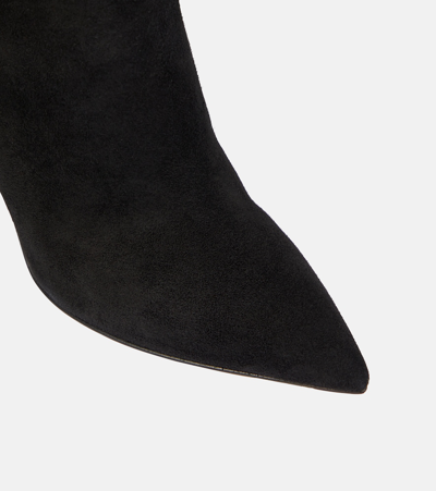Shop Gianvito Rossi Suede Over-the-knee Boots In Black