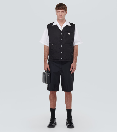 Shop Prada Re-nylon Vest In Black