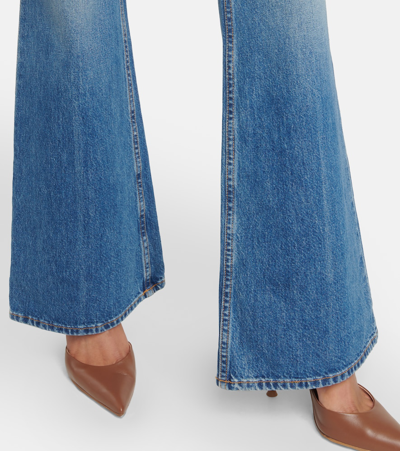 Shop Ulla Johnson The Lou High-rise Flared Jeans In Blue