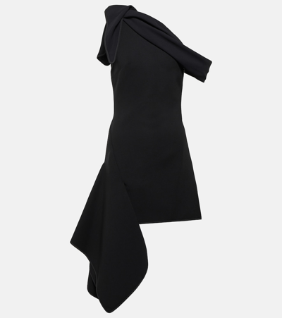 Shop Maticevski Rigor Asymmetric Crêpe Minidress In Black