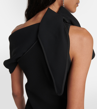 Maticevski Rigor Asymmetric Crêpe Minidress In Black