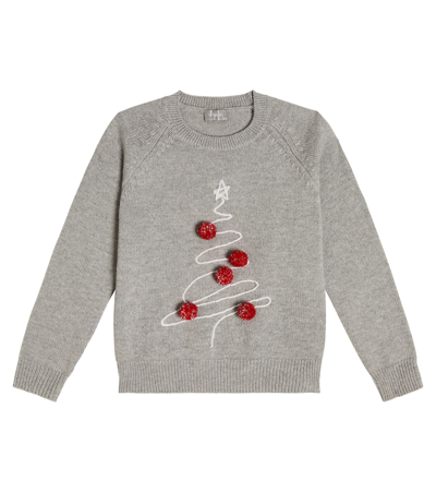 Shop Il Gufo Virgin Wool Sweater In Grey