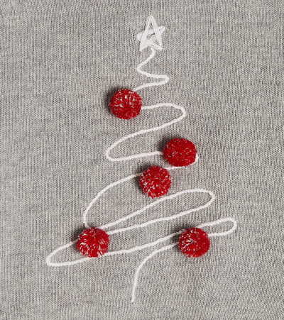 Il Gufo Tree Wool Sweater In Grey
