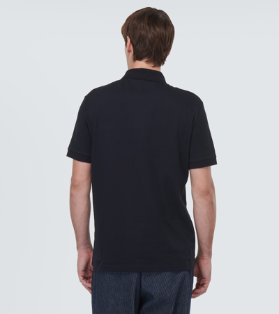 Giorgio Armani Man Polo Shirt Midnight Blue Size 46 Cotton In Blue