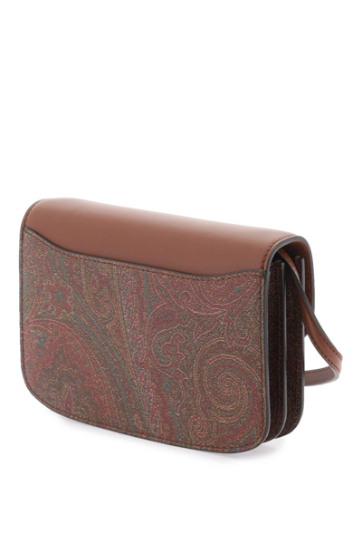Shop Etro Essential Crossbody Bag In Red,brown