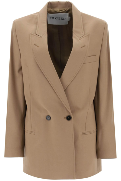 Shop Closed 'kaycee' Oversized Deconstructed Blazer In Brown