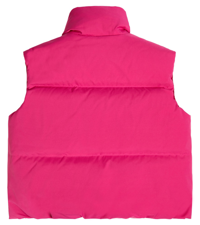 Il Gufo Padded Goose Feather Vest In Pink