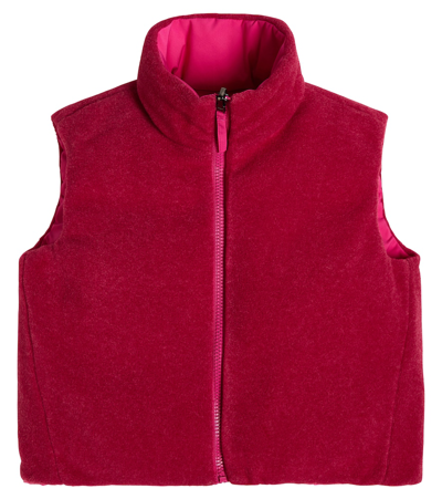 Il Gufo Padded Goose Feather Vest In Pink