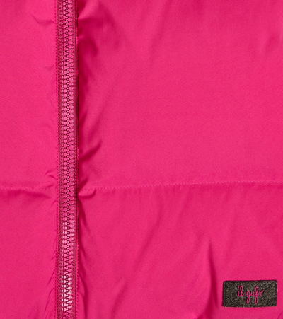 Il Gufo Padded Goose Feather Vest In Pink