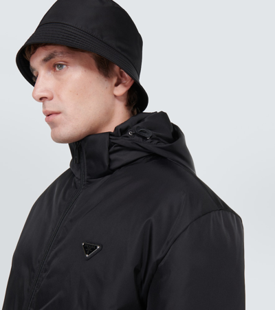 Shop Prada Re-nylon Reversible Puffer Jacket In Black