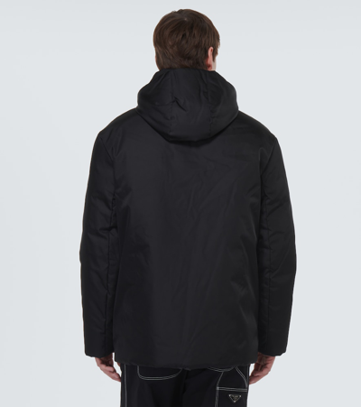Shop Prada Re-nylon Reversible Puffer Jacket In Black