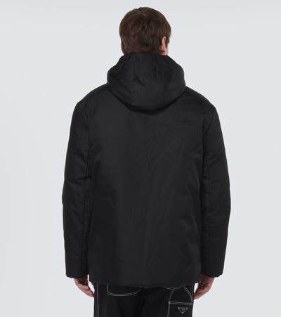 Prada Re-nylon Reversible Puffer Jacket In Black
