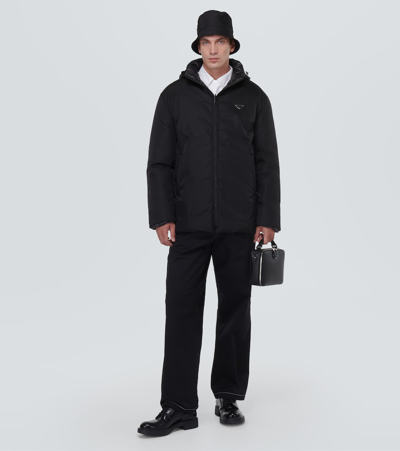 Prada Re-nylon Reversible Puffer Jacket In Black