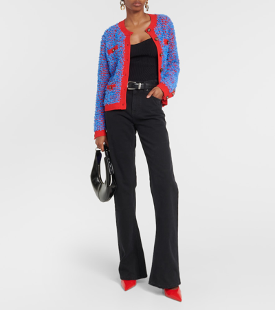 Shop Tory Burch Kendra Cotton-blend Cardigan In Multicoloured