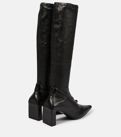 Shop Jil Sander Knee-high Leather Boots In Black