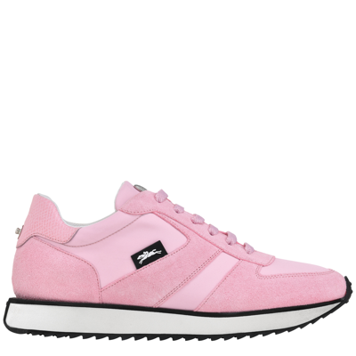 Shop Longchamp Sneakers Le Pliage Green In Pink