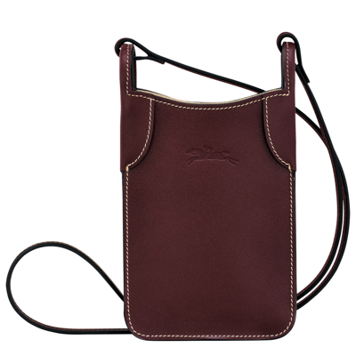 Shop Longchamp Etui Téléphone Le Foulonné In Plum