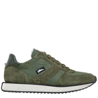 Shop Longchamp Sneakers Le Pliage Green In Forest