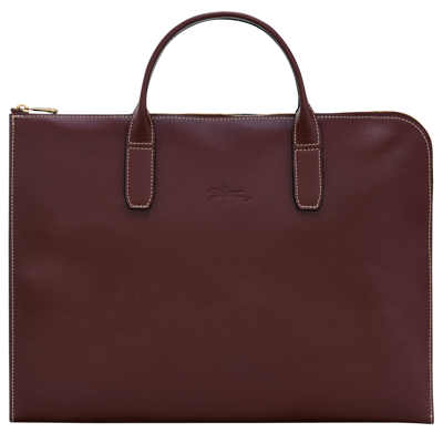 Shop Longchamp Porte-documents S Le Foulonné In Plum